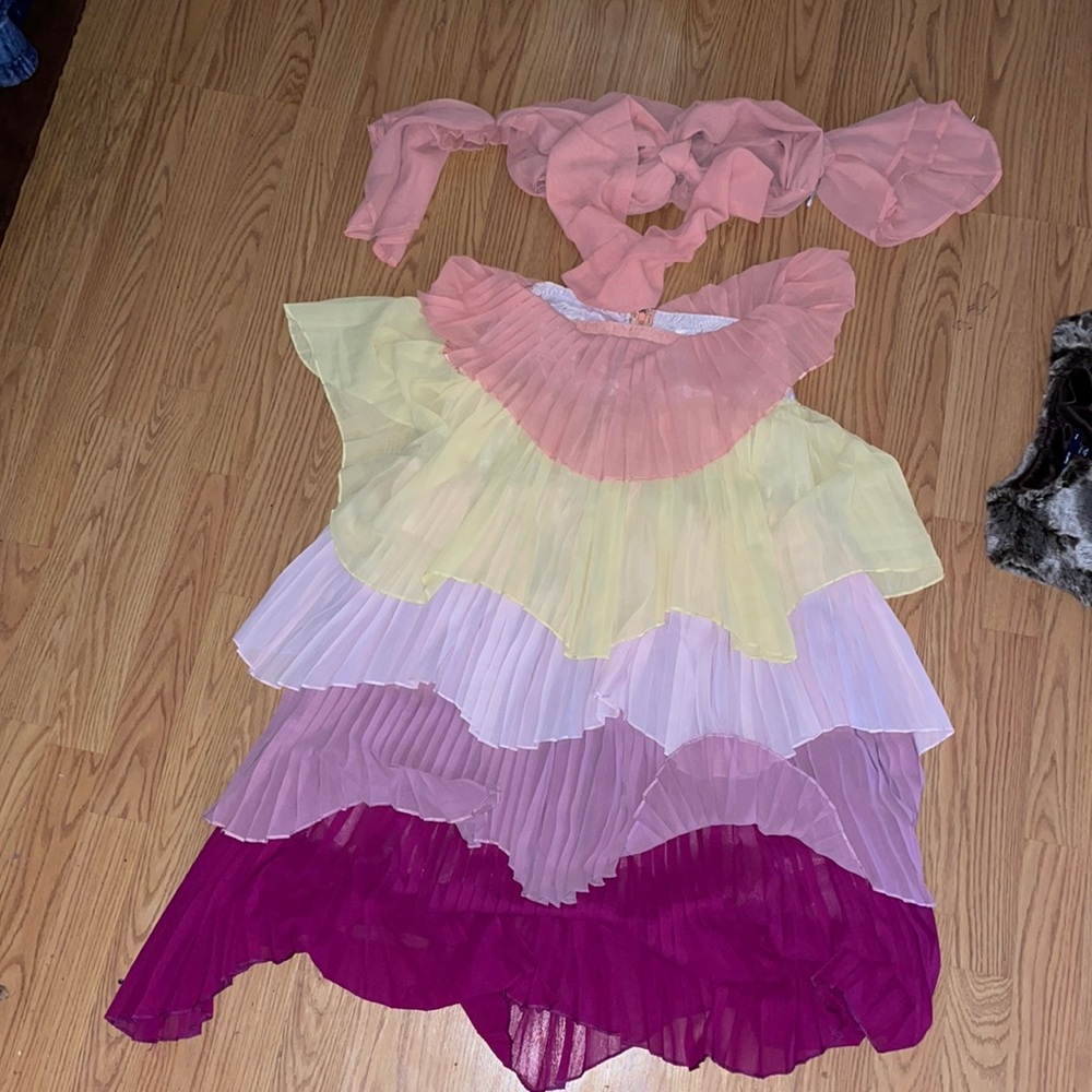 Two piece a top and a skirt
